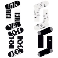 чорапи,мъжки,чорапи,happy,socks,hs1988,socks,4,pairs,black,white,(white,black)