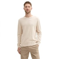 блуза,мъжки,пуловери,дамски,пуловери,tom,tailor,1039810,basic,knit,sweater,white,(sand,white,melange)