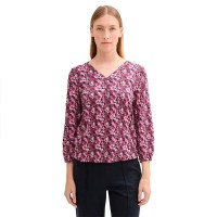 тениска,мъжки,тениски,дамски,тениски,tom,tailor,1044406,crincle,henley,3,4,sleeve,t,shirt,pink,(berry,floral,design)