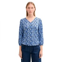 тениска,мъжки,тениски,дамски,тениски,tom,tailor,1044406,crincle,henley,3,4,sleeve,t,shirt,blue,(blue,floral,design)
