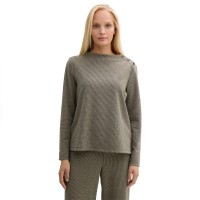 блуза,дамски,блузи,tom,tailor,1044263,jacquard,sweatshirt,green,(cargo,beige,mini,pepita)