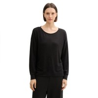 тениска,дамски,тениски,tom,tailor,1044172,shiny,long,sleeve,t,shirt,deep,black,(black)