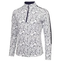 блуза,дамски,блузи,green,lamb,mae,half,zip,sweatshirt,white,navy,flora,(white)