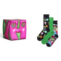 чорапи,мъжки,чорапи,hs,by,happy,socks,yearsper,cube,gift,set,long,socks,3,pairs,nav,years,(multicolor)