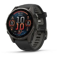 часовници,garmin,reloj,fenix,8,43,mm,amoled,sapphire,black,carbon,gray,dlc,titanium,(black)