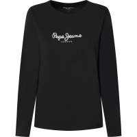 тениска,мъжки,тениски,дамски,тениски,pepe,jeans,fiore,long,sleeve,t,shirt,black,(black)