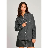риза,с,дълъг,ръкав,дамски,блузи,дамски,ризи,pepe,jeans,pl304894,long,sleeve,shirt,denim,(grey)