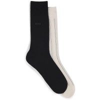 чорапи,мъжки,чорапи,boss,pinstripe,mc,10267369,socks,2,pairs,light,beige,(beige,black)