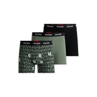боксерки,мъжко,бельо,hugo,design,boxers,3,units,open,miscellaneous,(green,black)