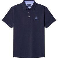 мъжки,блузи,с,яка,façonnable,faco,short,sleeve,polo,marine,blue,(blue)