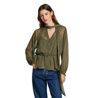 дамски,блузи,дамски,ризи,pepe,jeans,pl304926,long,sleeve,blouse,leaf,green,(green)