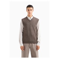 потник,мъжки,пуловери,armani,exchange,6dzm1g,zm1lz,knitted,vest,brown,(brown,mel)