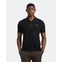 мъжки,блузи,с,яка,lyle,&,scott,plain,short,sleeve,polo,jet,black,(black)