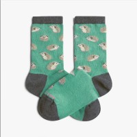 чорапи,детски,чорапи,jimmy,lion,hedgehog,crew,socks,turquoise
