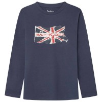 тениска,детски,тениски,pepe,jeans,clag,long,sleeve,t,shirt,navy,(blue)