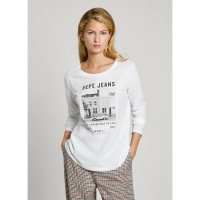 тениска,дамски,тениски,pepe,jeans,gwen,long,sleeve,t,shirt,white
