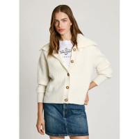 жилетка,дамски,пуловери,дамски,плетени,дрехи,pepe,jeans,irma,cardigan,mousse,white,(beige)