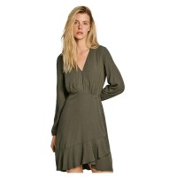 рокля,дамски,поли,и,рокли,pepe,jeans,kendall,long,sleeve,short,dress,green,(leaf,green)