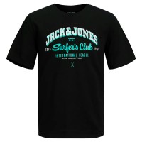 тениска,мъжки,тениски,jack,&,jones,logo,plus,short,sleeve,t,shirt,black,ink,(black)