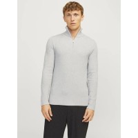 блуза,мъжки,пуловери,jack,&,jones,perfect,half,zip,sweater,light,grey,melange,(grey)