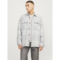 карирана,риза,мъжки,якета,jack,&,jones,raymond,melange,check,overshirt,grey,melange,comfort,fit,(grey)