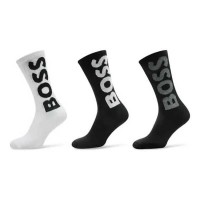 чорапи,мъжки,чорапи,boss,rib,logo,10263518,socks,3,pairs,open,miscellaneous,(white,black)