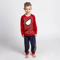 пижама,детски,пижами,spiderman,single,jersey,spiderman,long,sleeve,pyjama,red,(red)
