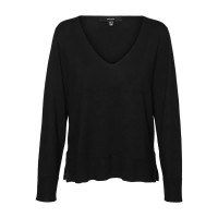 блуза,дамски,пуловери,дамски,плетени,дрехи,vero,moda,silje,v,neck,sweater,black