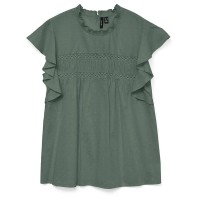 дамски,блузи,дамски,ризи,vero,moda,trine,sleeveless,blouse,laurel,wreath,(green)