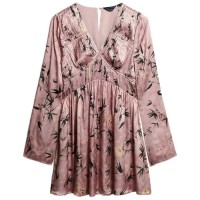 рокля,дамски,поли,и,рокли,superdry,w8011795a,long,sleeve,short,dress,pink,(blush,floral,japanese,shadow)