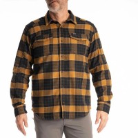 риза,с,дълъг,ръкав,мъжки,ризи,klim,owen,heayweight,long,sleeve,shirt,golden,brown,black,(yellow)