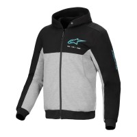 блуза,мъжки,пуловери,alpinestars,chrome,v2,sport,full,zip,sweatshirt,black,grey,heather,turquoise,(black)