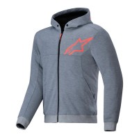 блуза,мъжки,пуловери,alpinestars,chrome,v2,sport,full,zip,sweatshirt,grey,heather,red,fluo,(grey)