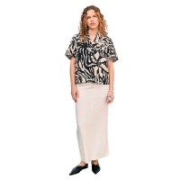 дамски,блузи,дамски,ризи,object,karina,short,sleeve,blouse,sandshell,aop,black,flower,(beige,black)