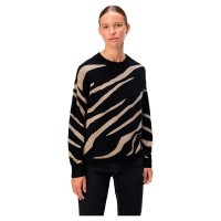 блуза,дамски,пуловери,дамски,плетени,дрехи,object,ray,lo,sweater,black,pattern,desert,taupe,tiger,graphic,(black)