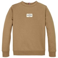 блуза,детски,блузи,tommy,hilfiger,monotype,1985,label,sweatshirt,hickory,(brown)