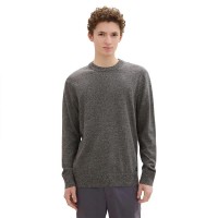 блуза,мъжки,пуловери,tom,tailor,basic,crewneck,knit,sweater,grey,(grey,tonal,mouline)
