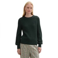 блуза,дамски,пуловери,дамски,плетени,дрехи,tom,tailor,crew,neck,sweater,dark,gable,green,(green)
