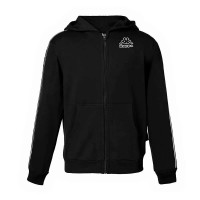 блуза,детски,блузи,kappa,8031f0036,sweatshirt,black,white,(black)