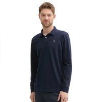 шапка,дамски,блузи,с,яка,мъжки,блузи,с,яка,tom,tailor,basic,contrast,long,sleeve,polo,blue,(sky,captain,blue)