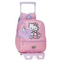 чанта,с,колела,куфари,hello,kitty,hearts,&,dots,25cm,trolley,bag,pink