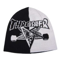 шапка,всички,шапки,thrasher,skategoat,split,skully,beanie,white,black,(black,white)