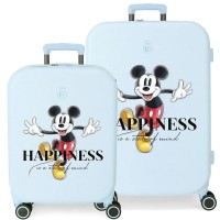 куфари,disney,100,happiness,55,70,cm,104l,trolley,bag,2,units,blue