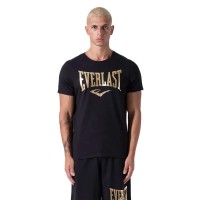 тениска,мъжки,тениски,everlast,fitted,logo,short,sleeve,t,shirt,metallic,gold,(black)