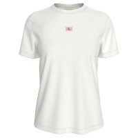 тениска,дамски,тениски,calvin,klein,woven,label,short,sleeve,t,shirt,bright,white,(white)