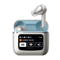 слушалки,слушалки,cool,lcd,touch,wireless,earphones,silver,(grey)