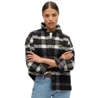 карирана,риза,мъжки,якета,дамски,якета,и,палта,superdry,check,flannel,overshirt,black,(chocolate,black,check)