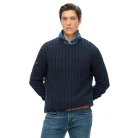 блуза,мъжки,пуловери,дамски,пуловери,superdry,classic,cable,sweater,blue,(navy)