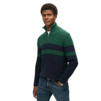 блуза,мъжки,пуловери,superdry,classics,henley,half,zip,sweater,navy,green,(green)