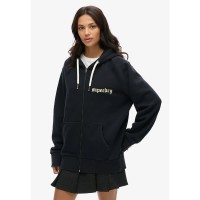 блуза,дамски,блузи,superdry,tattoo,graphic,loose,full,zip,sweatshirt,black,(jet,black)